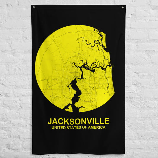 Jacksonville Circular Yellow Flag Map