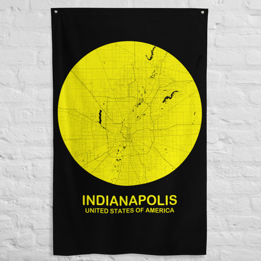 Indianapolis Circular Yellow Flag Map