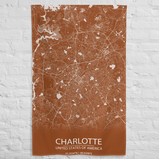 Charlotte Brown and White Flag