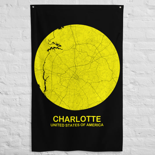 Charlotte Circular Yellow Flag Map