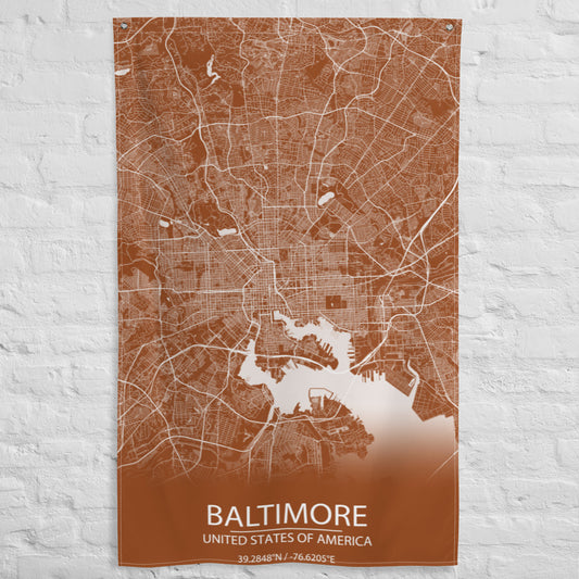Baltimore Brown and White Flag