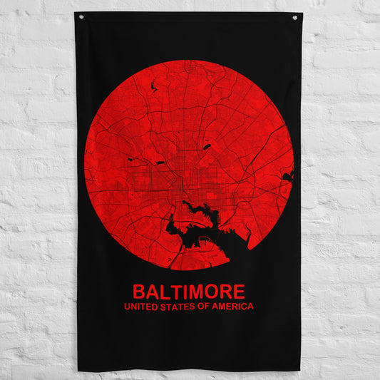 Baltimore Circular Red Flag Map