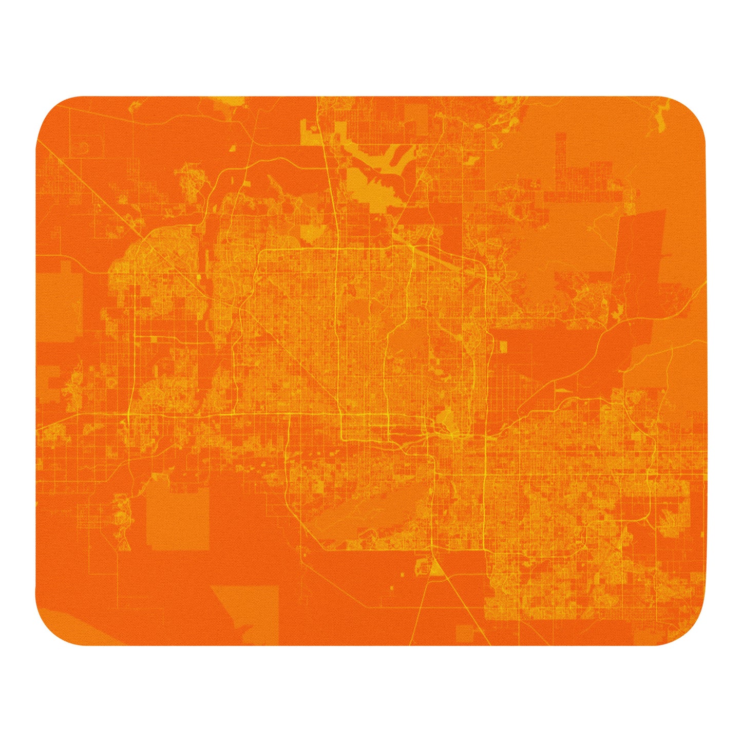 Phoenix Orange and Yellow Map Mouse Pad