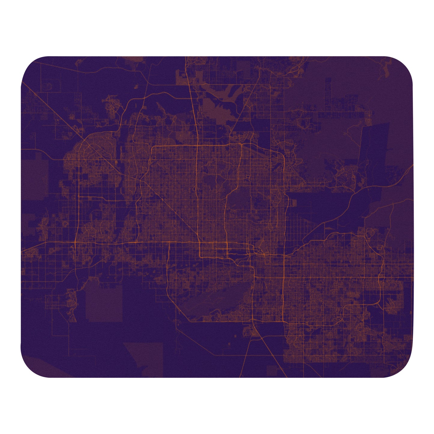 Phoenix Purple and Orange Map Mouse Pad
