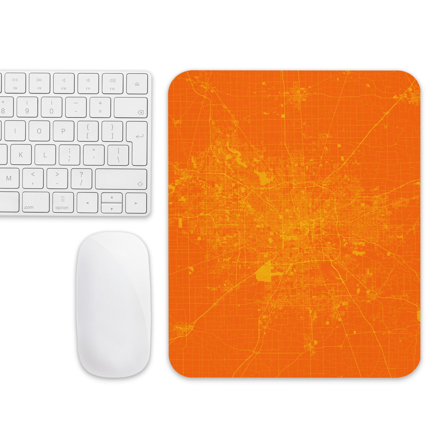 Indianapolis Orange and Yellow Map Mouse Pad