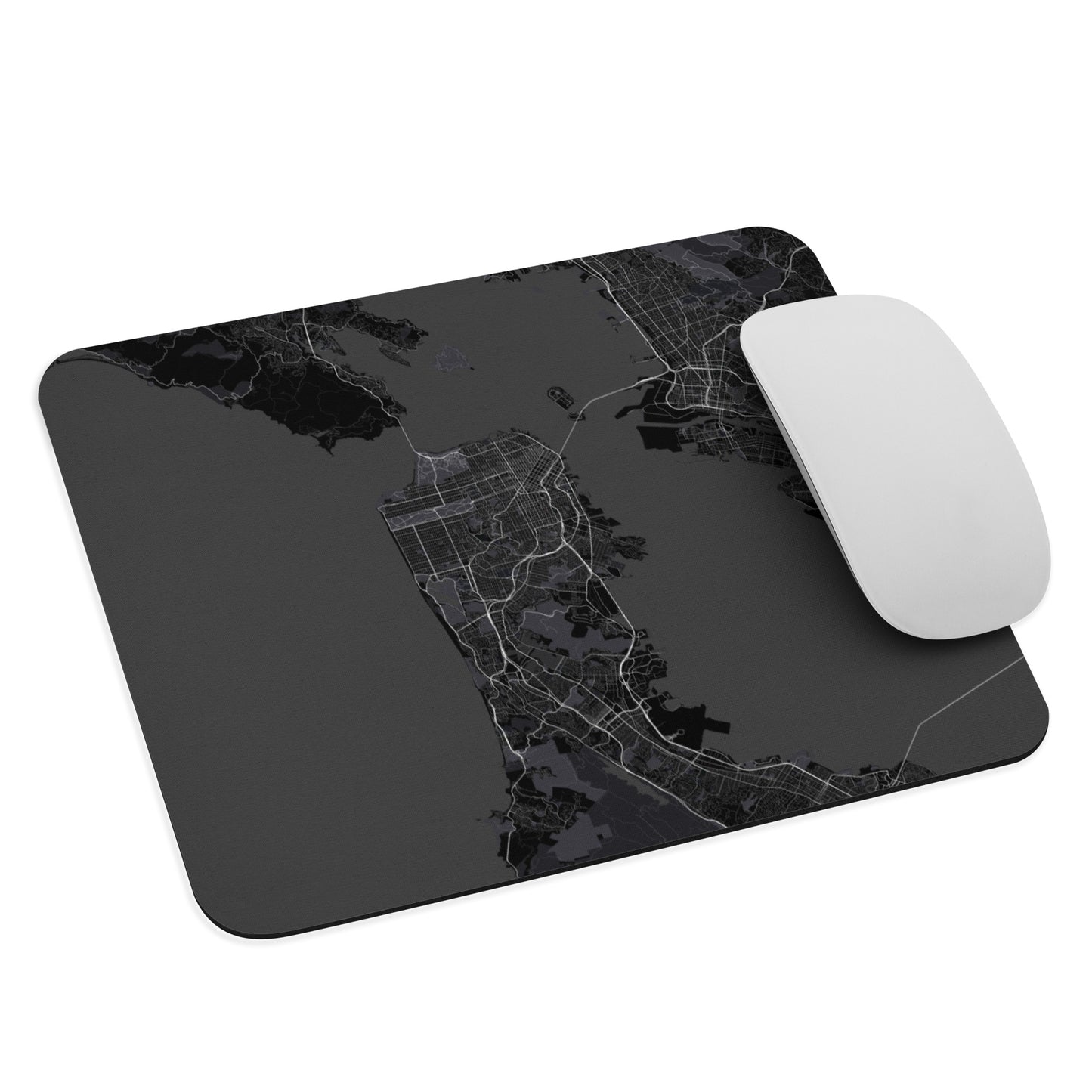 San Francisco Black Map Mouse Pad