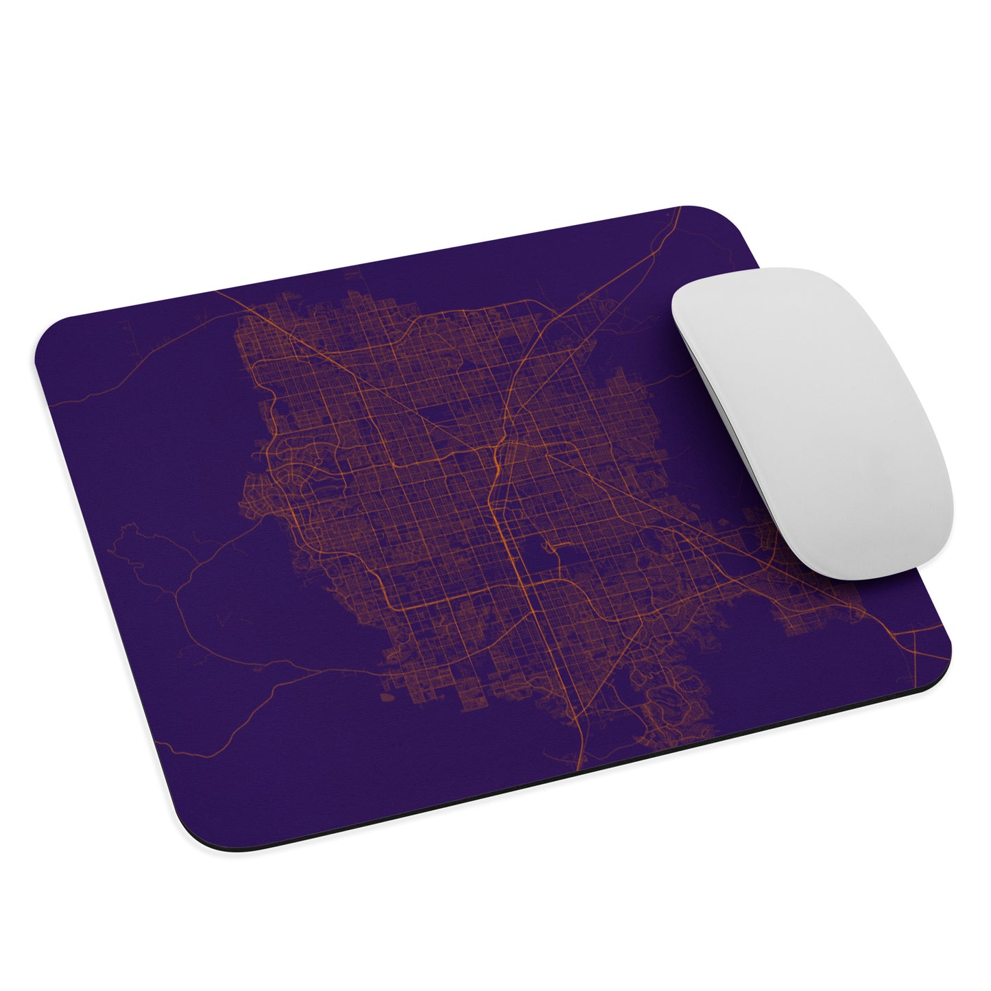 Las Vegas Purple and Orange Map Mouse Pad