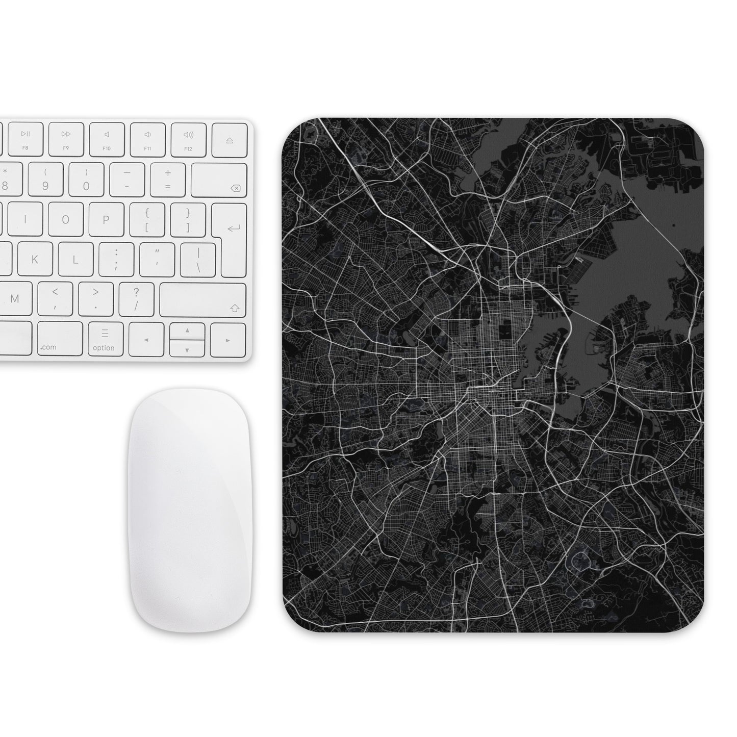 Baltimore Black Map Mouse Pad