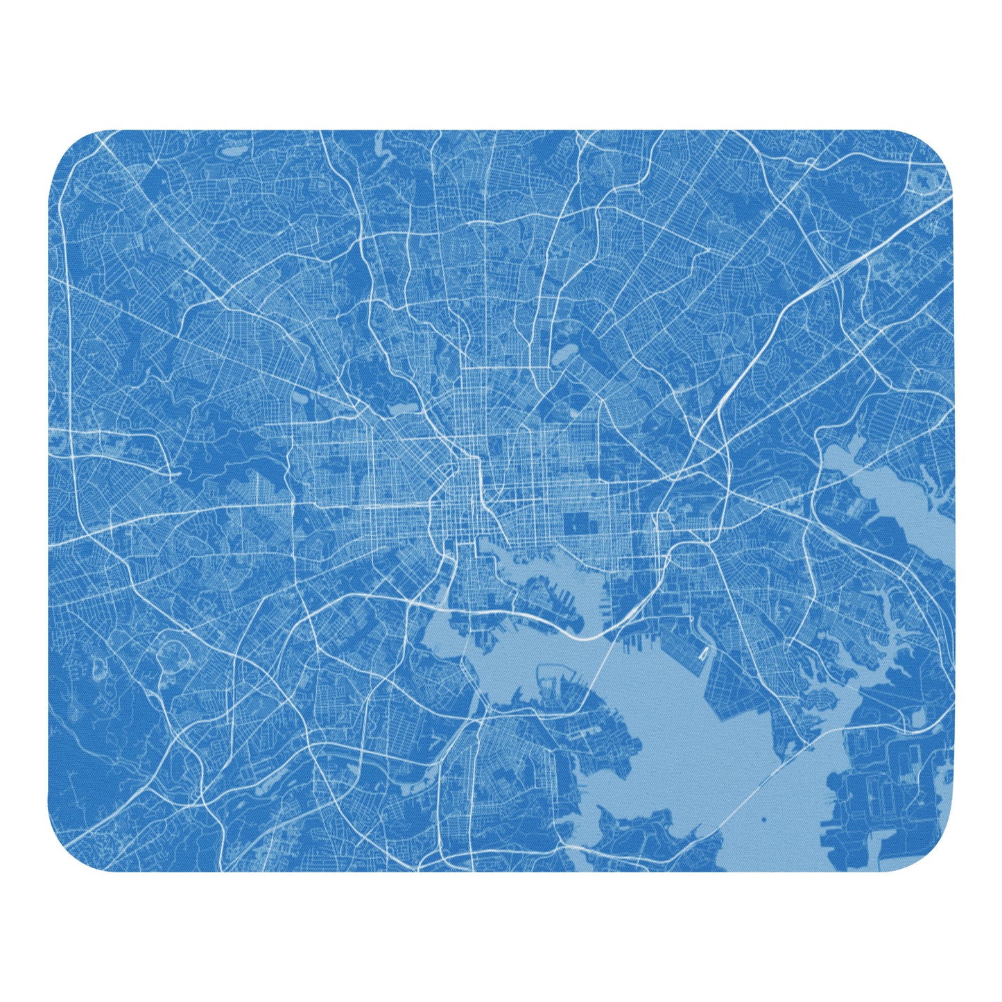 Baltimore Blue and White Map Mouse Pad