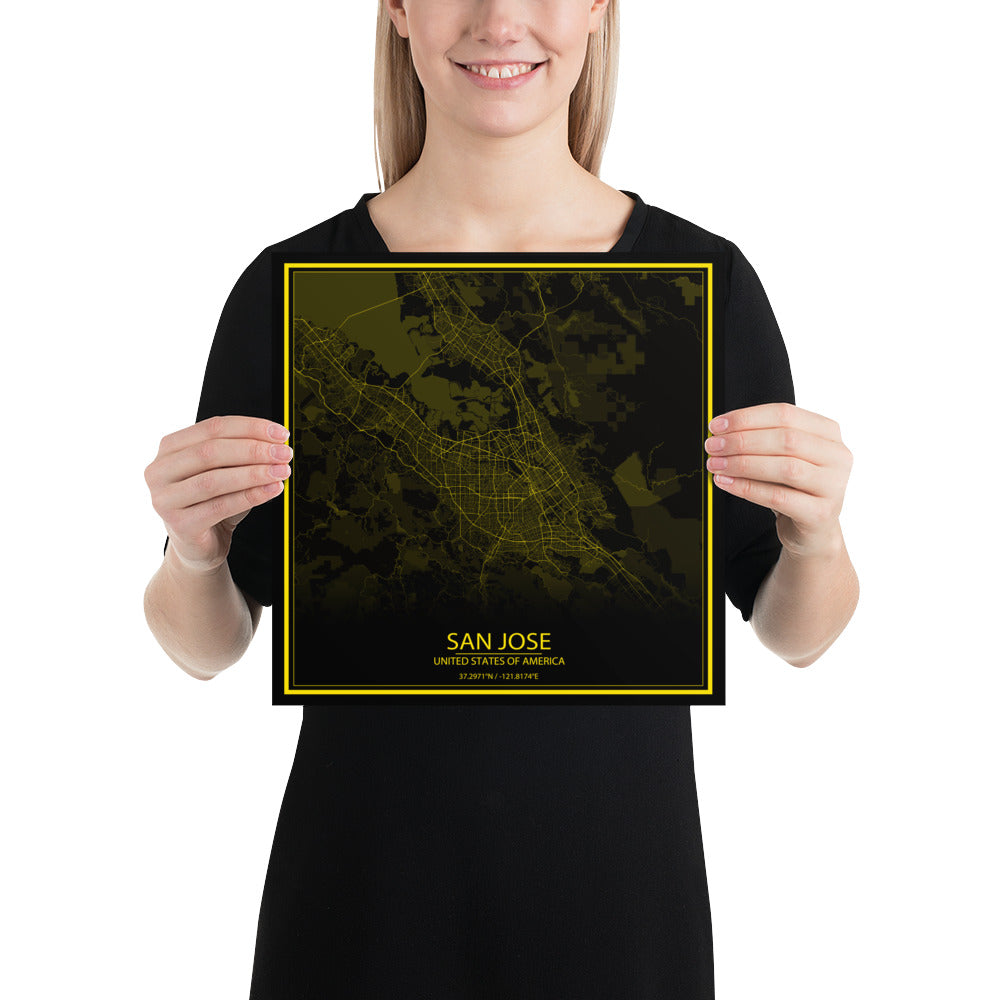 San Jose Black and Yellow Paper