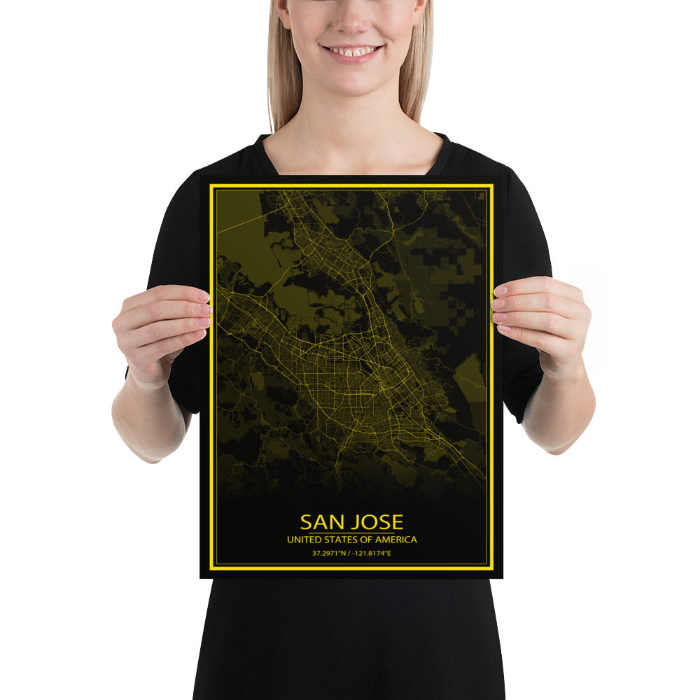 San Jose Black and Yellow Paper