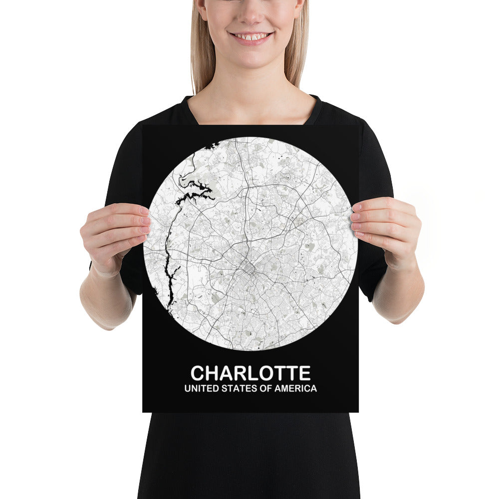 Charlotte Circular White Paper Map