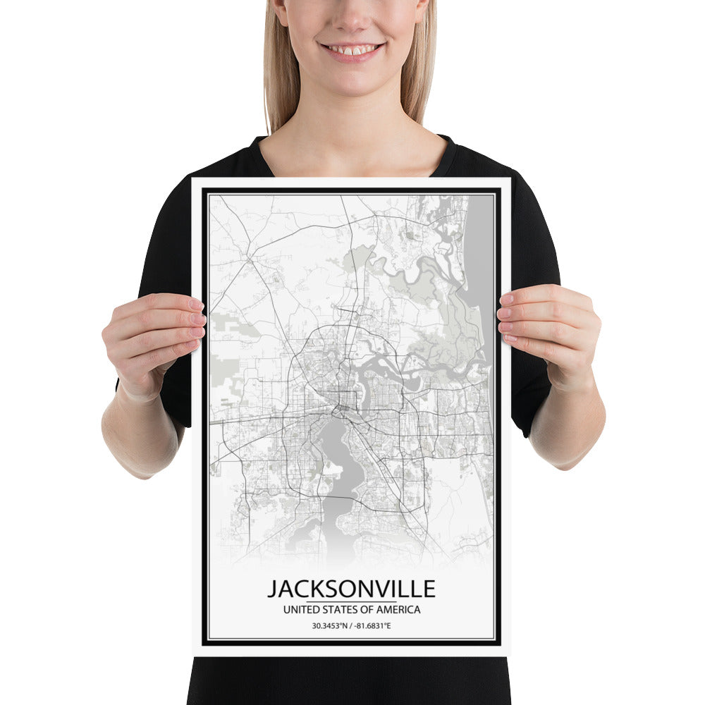 Jacksonville White Paper Map