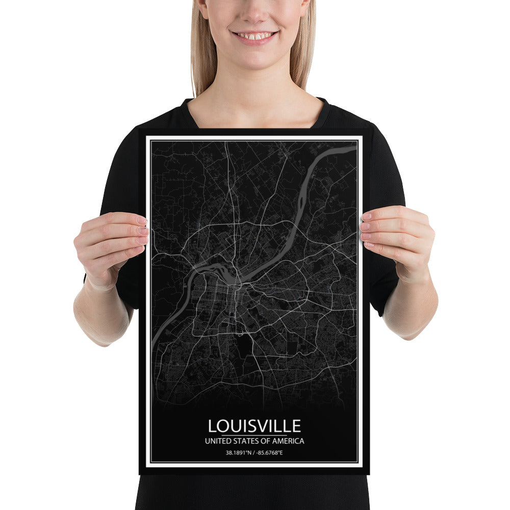 Louisville Black Paper Map
