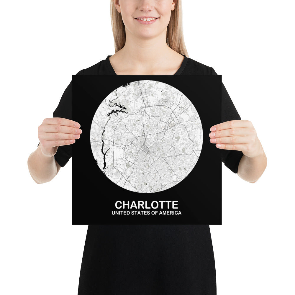 Charlotte Circular White Paper Map