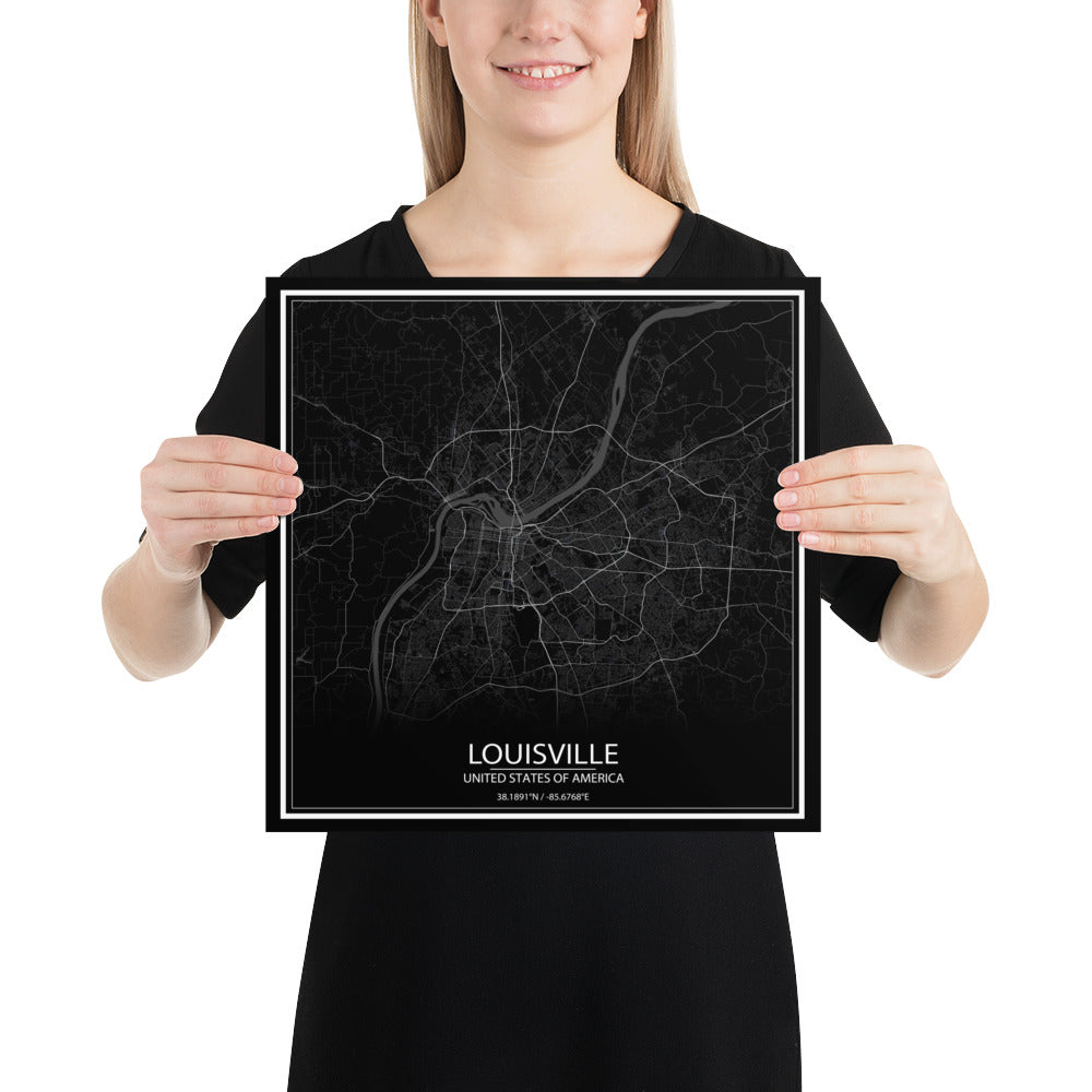 Louisville Black Paper Map