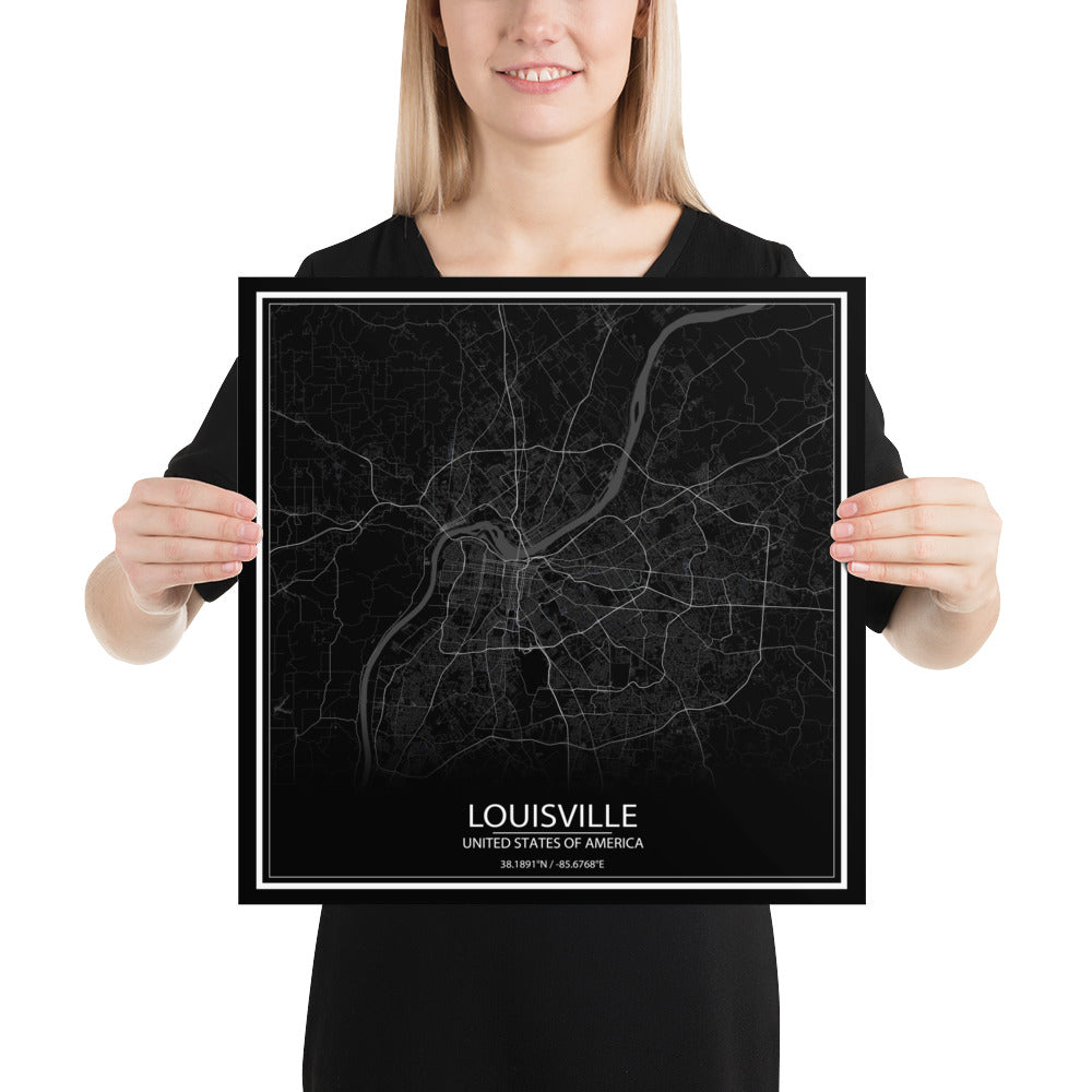 Louisville Black Paper Map