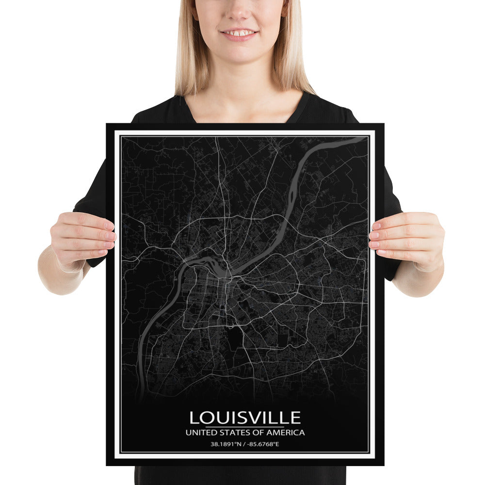 Louisville Black Paper Map