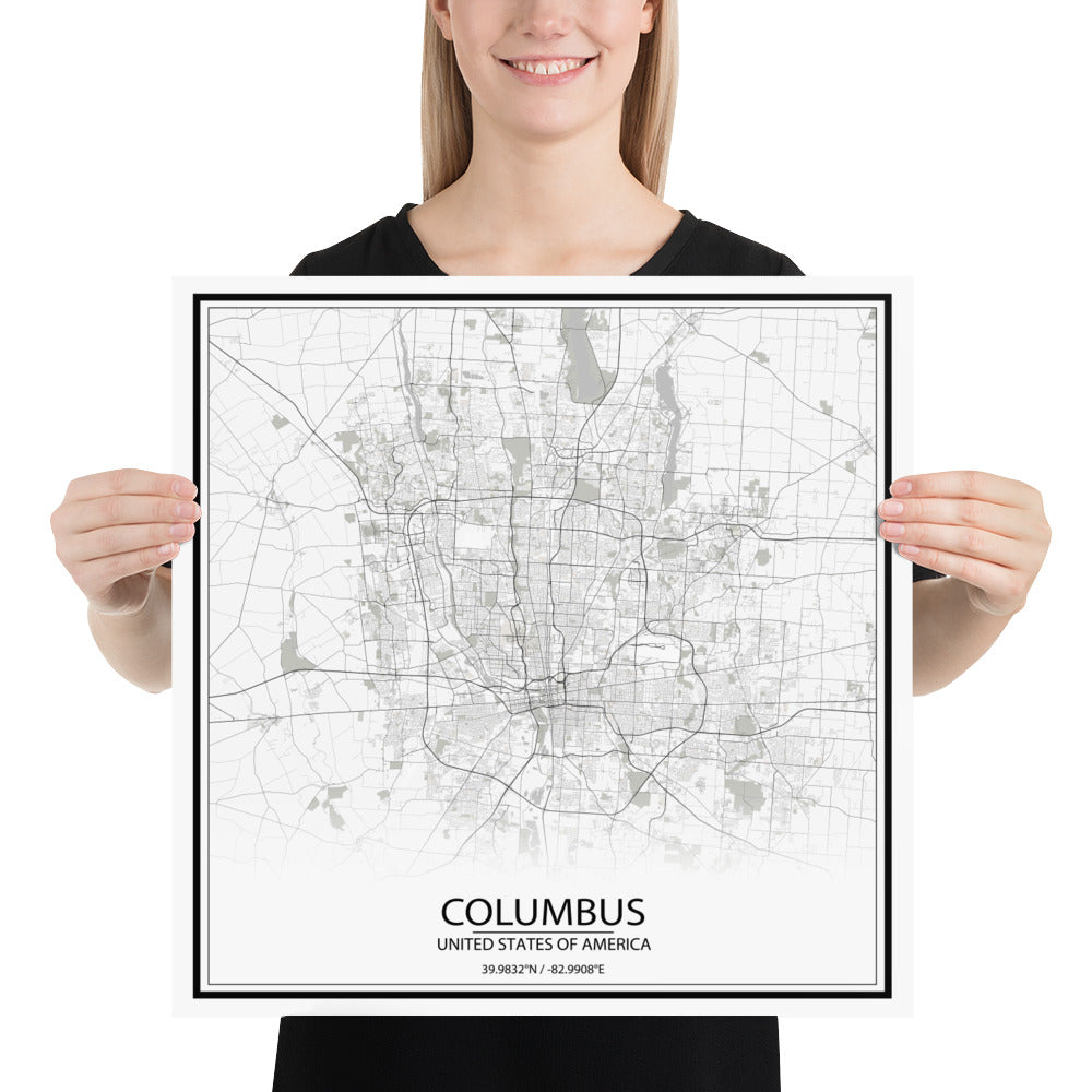 Columbus White Paper Map