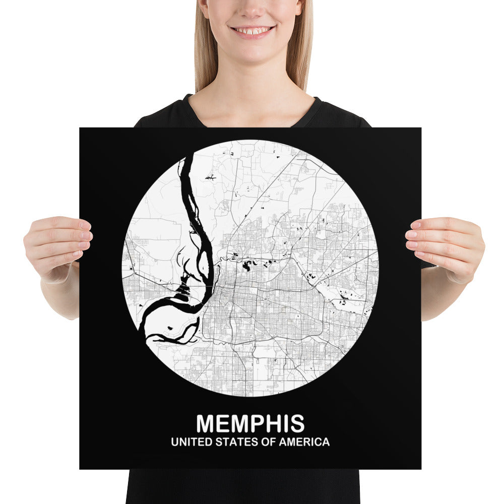 Memphis Circular White Paper Map