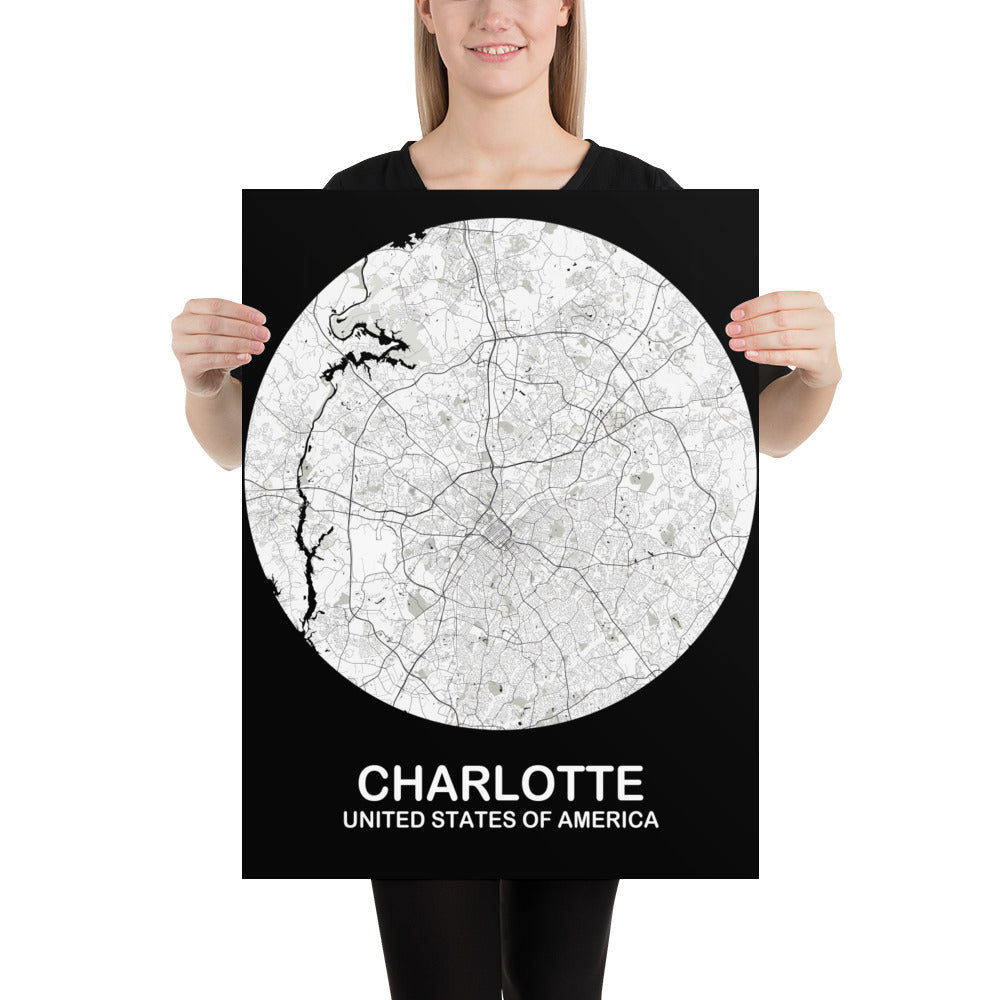 Charlotte Circular White Paper Map