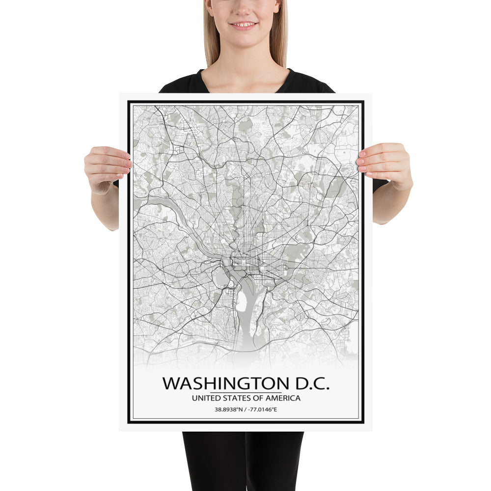 Washington, D.C. White Paper Map