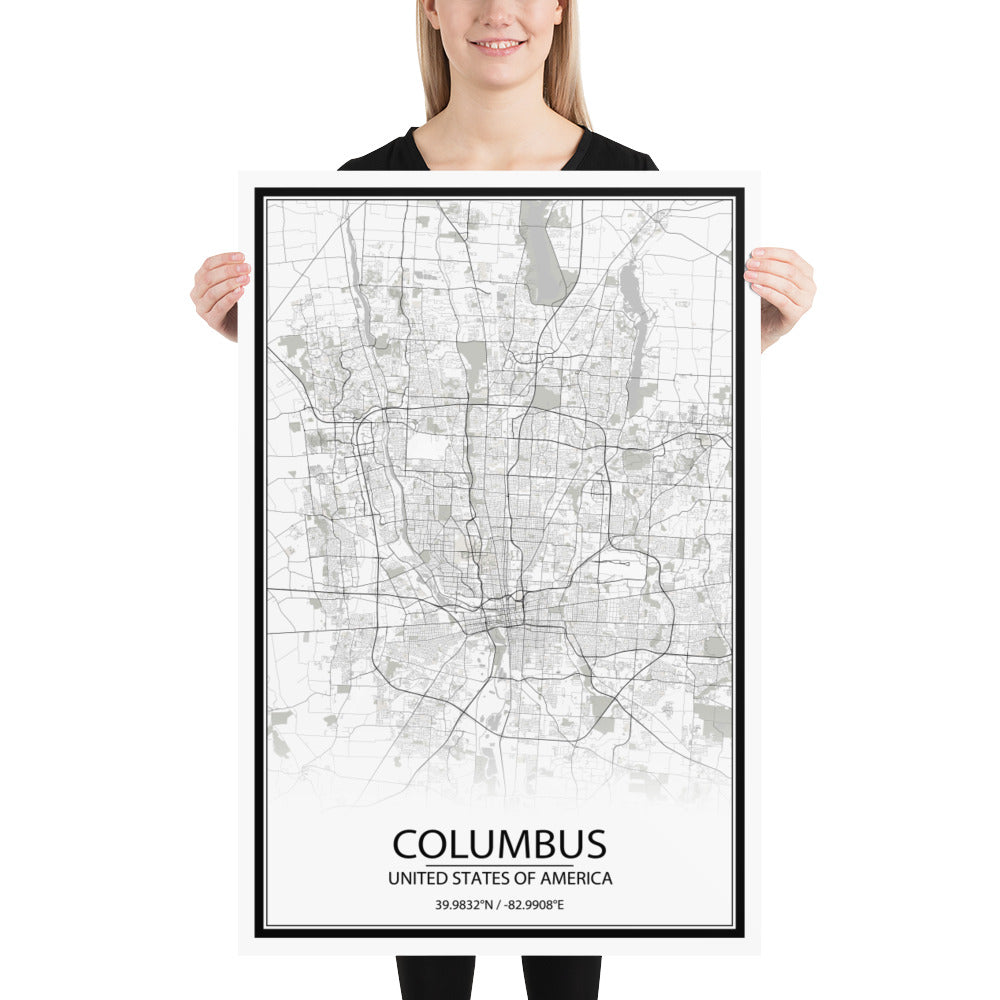 Columbus White Paper Map