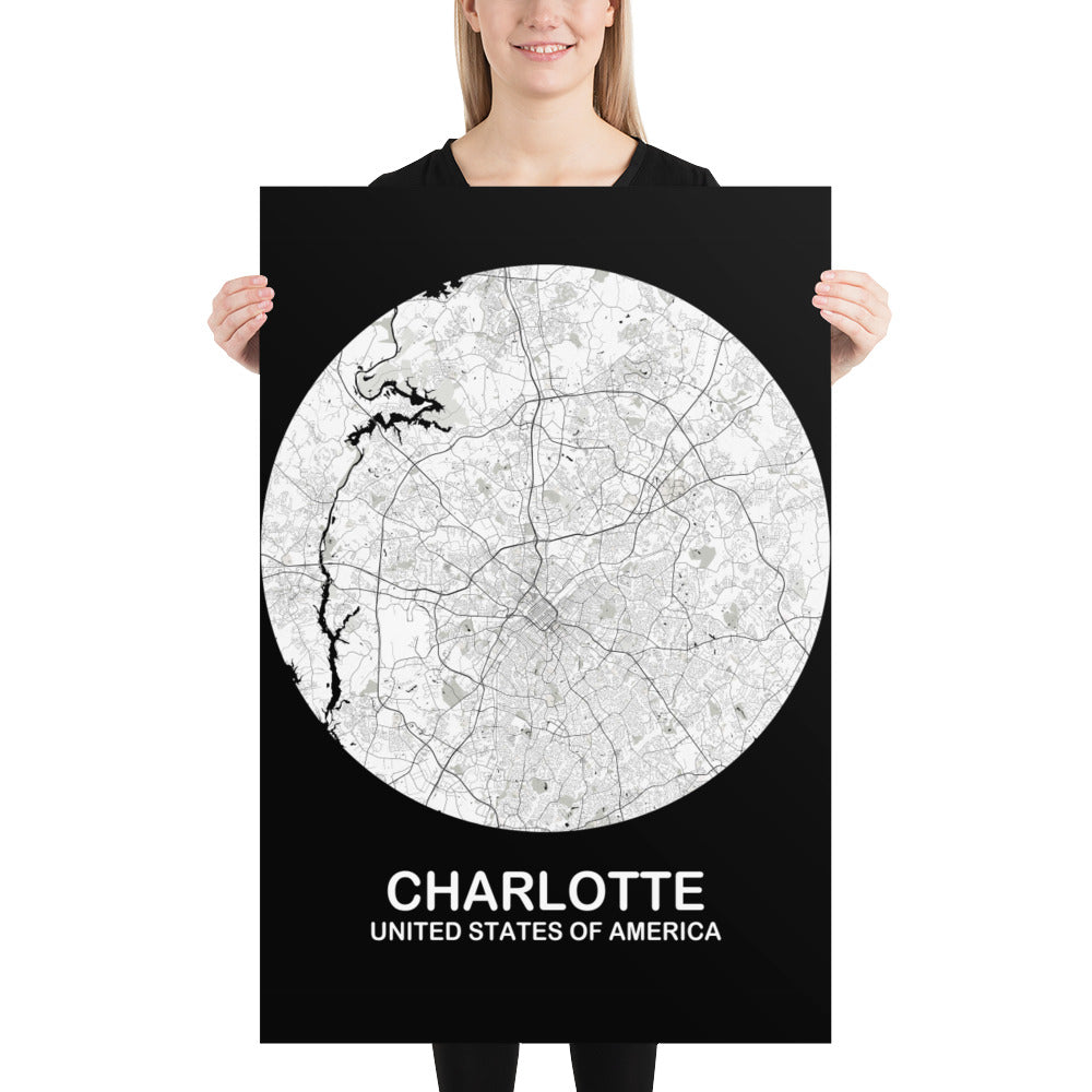Charlotte Circular White Paper Map