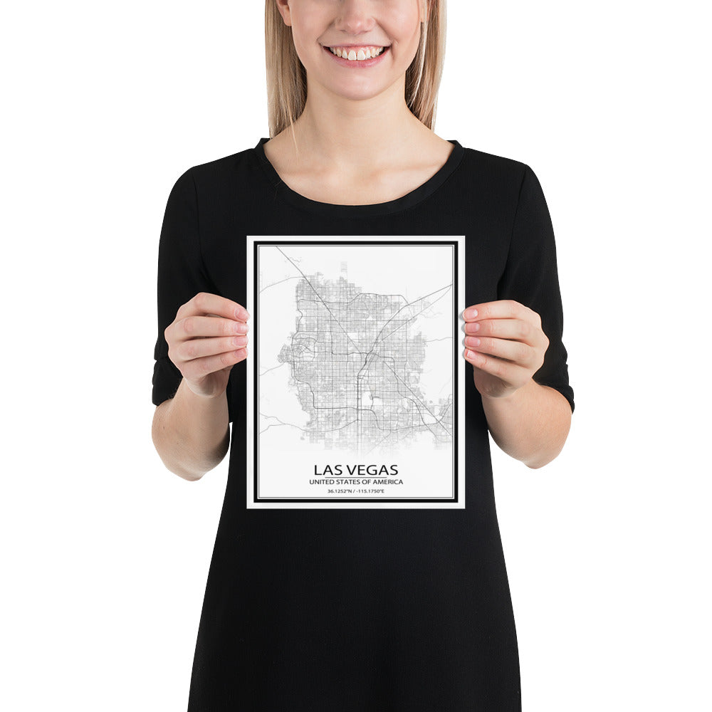 Detroit White Paper Map